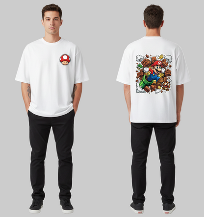 Super Mario Mushroom Chaos Oversized T-shirt