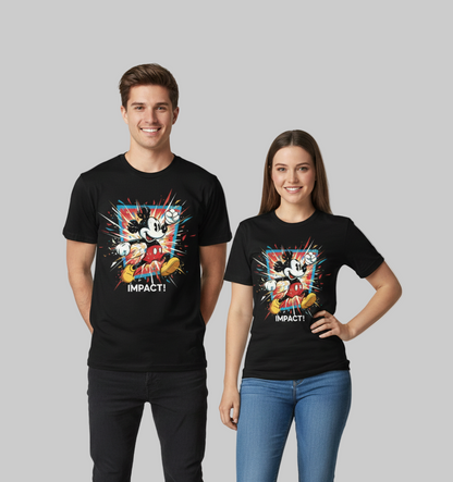 Impact Runner Cartoon Mickey Mouse Graphic T-Shirt 220 GSM Unisex Cotton