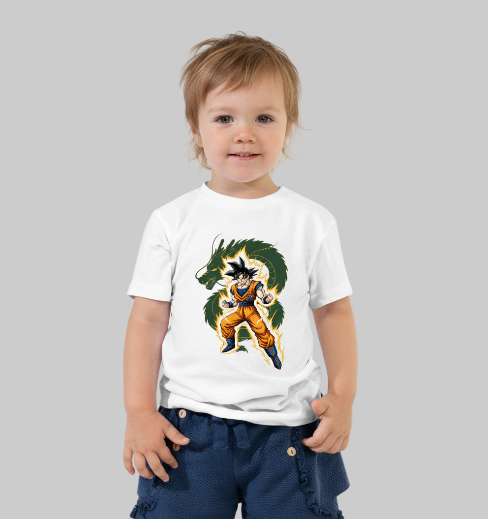 Dragon Warrior Aura Boys T-Shirt Anime Fighter Graphic Tee