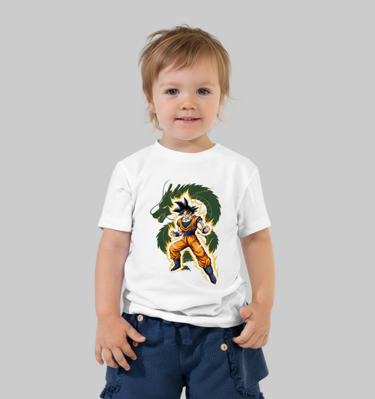 Dragon Warrior Aura Boys T-Shirt Anime Fighter Graphic Tee