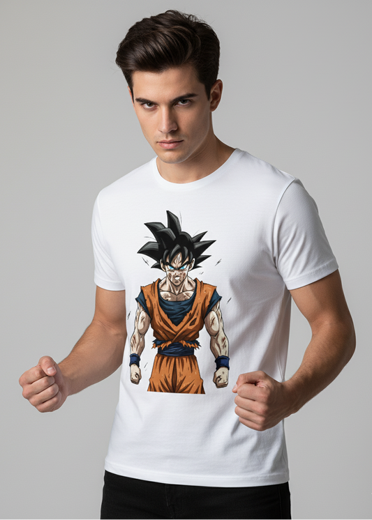 Super Saiyan Power Mode T-Shirt  100% Cotton Lycra Blend Anime Graphic Tee for Men & Women