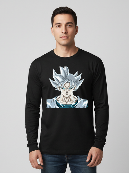 Ultra Instinct Sweatshirt Unisex Premium Regular Fit Anime Hoodie 400 GSM Silver Warrior Edition