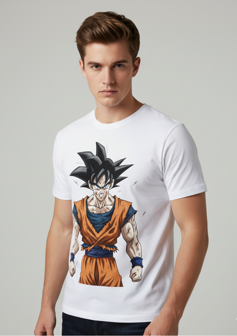 Super Saiyan Power Mode T-Shirt  100% Cotton Lycra Blend Anime Graphic Tee for Men & Women