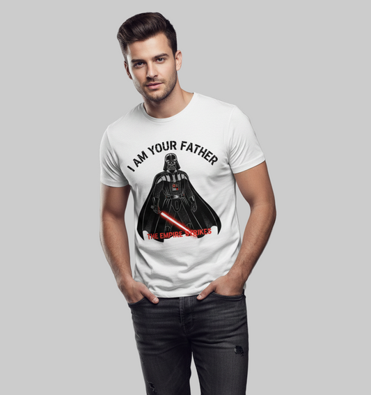 Darth Vader I Am Your Father T-Shirt Anime-Style White 220GSM