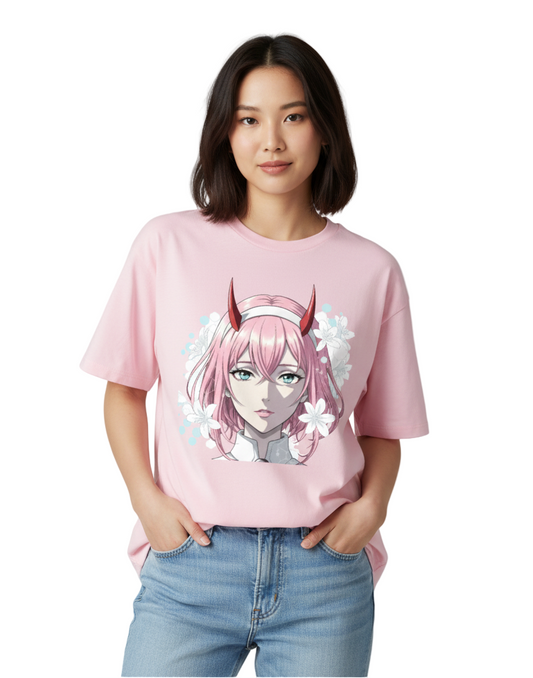 Power Girl Anime Oversized Streetwear T Shirt for Women